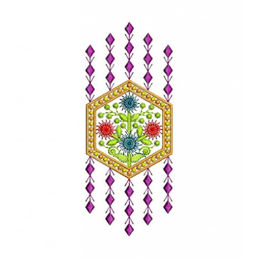 Arabic Geometric Embroidery Applique