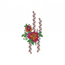 Attractive Rose Embroidery Patch Design