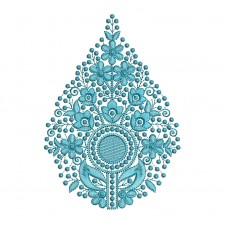 Back Tie-Up Top Sleeve Embroidery Design
