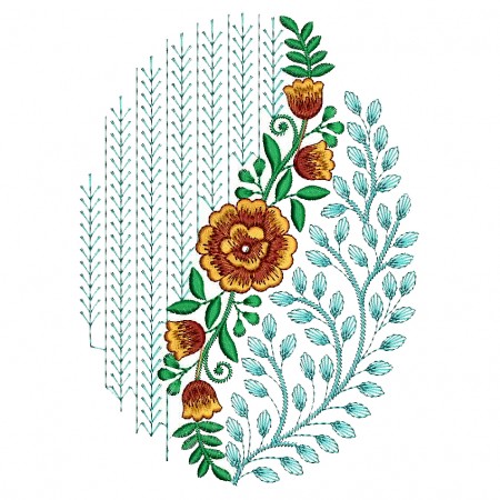 Beautiful Butta Embroidery Design
