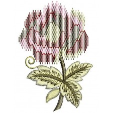 Beautiful Colour Shades Rose Embroidery 25002