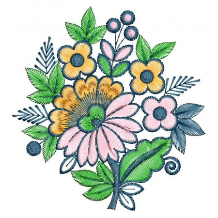 Beautiful Flower Embroidery Design 25696