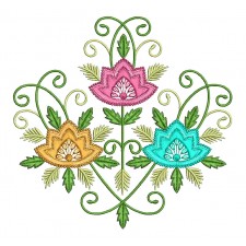 Beautiful Flowers Bouquet Applique Embroidery Design 25088
