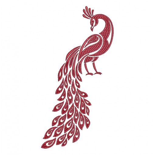 Beautiful Peacock Machine Embroidery Design