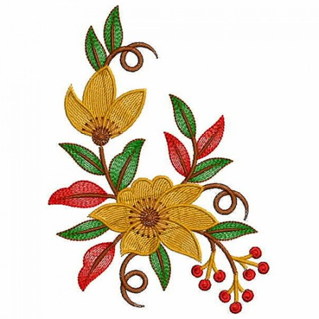 Beautiful Spring Flower Applique Embroidery Design 24772