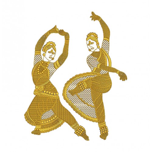 Bharatanatyam Dancer Embroidery