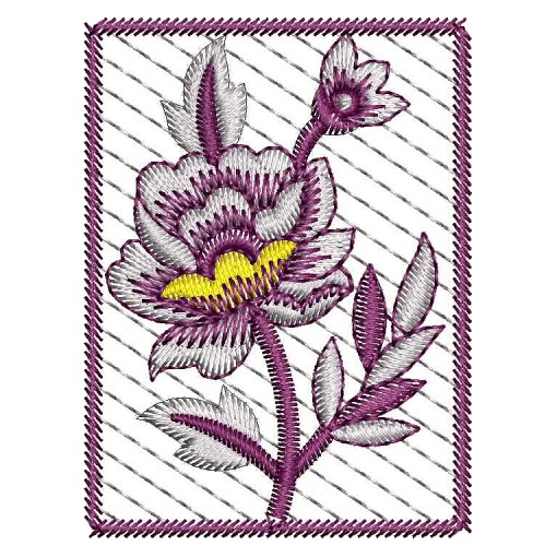 Big Flower Frame Applique Design 26141