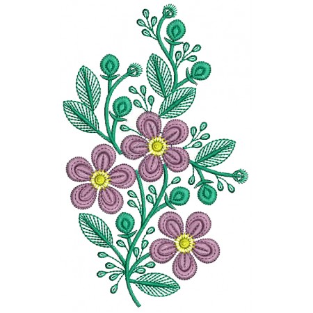 Birch Leaf Applique Embroidery Design 25855