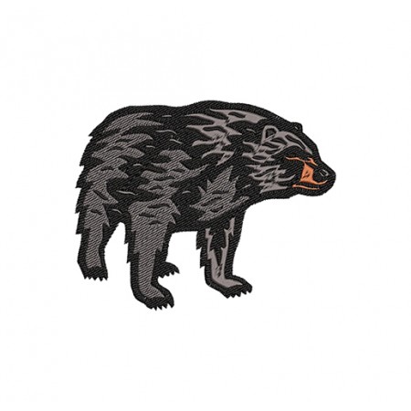Black Bear Embroidery Design