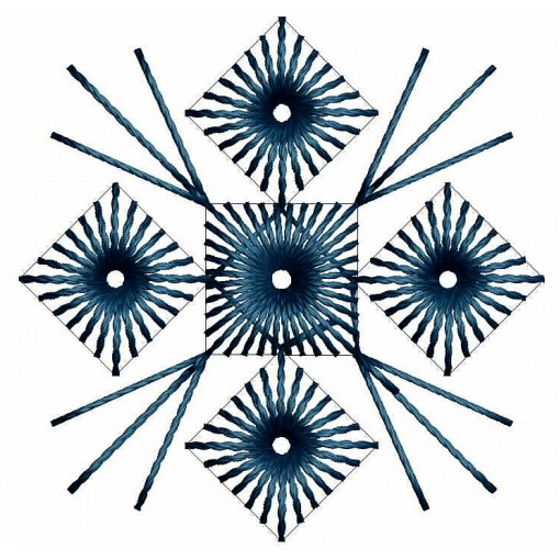 Machine Embroidery Applique Flower Design 25000