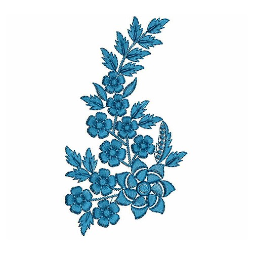 Blue Floral Applique Pattern