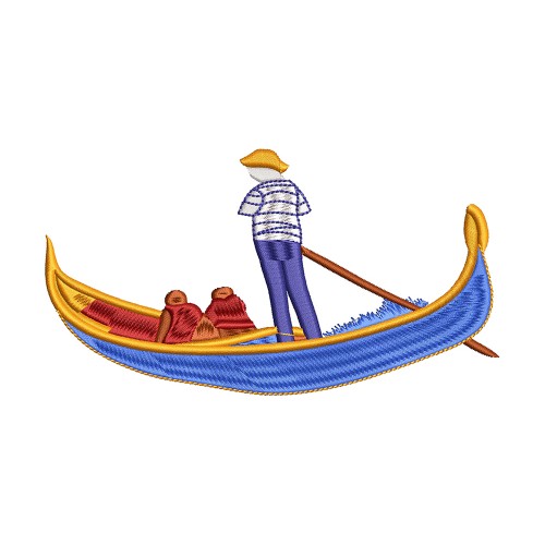 Boatman Embroidery Design