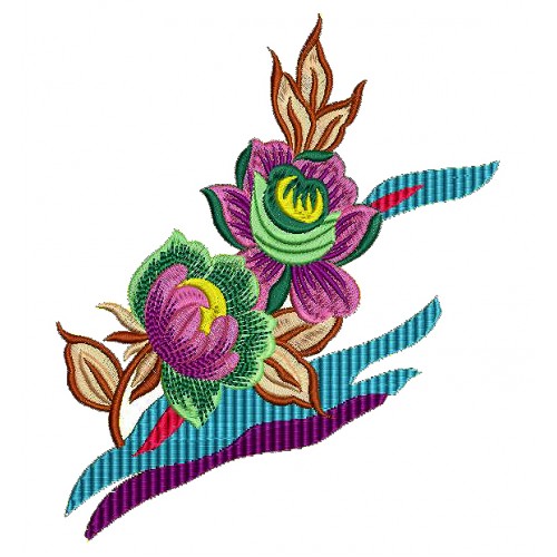 Bohemian Flower Embroidery Design