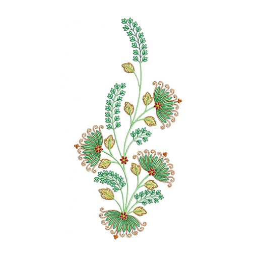 Botanical Floral Embroidery Vine