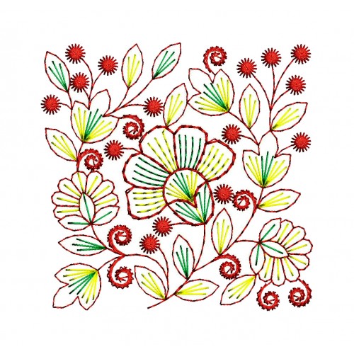 Bouquet Of Flowers Machine Embroidery Design