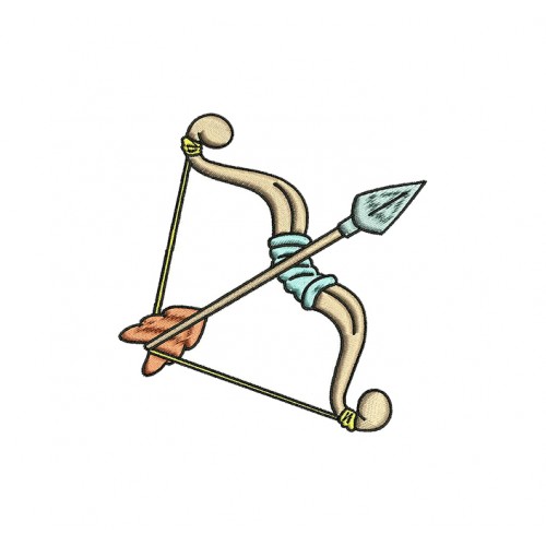 Bow And Arrow Embroidery Design