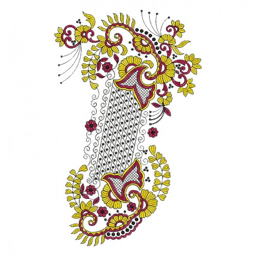 Bridal Lehenga Embroidery Design