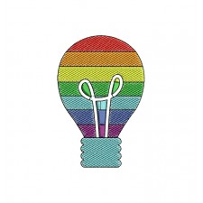 Bulb Autism Embroidery Design