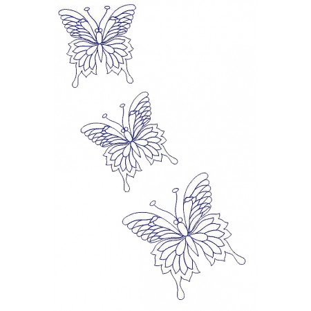 Butterfly Applique Machine Embroidery Design 25987