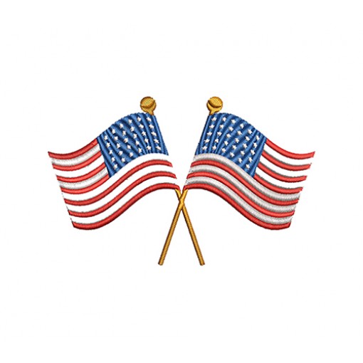 American Flag Embroidery Design