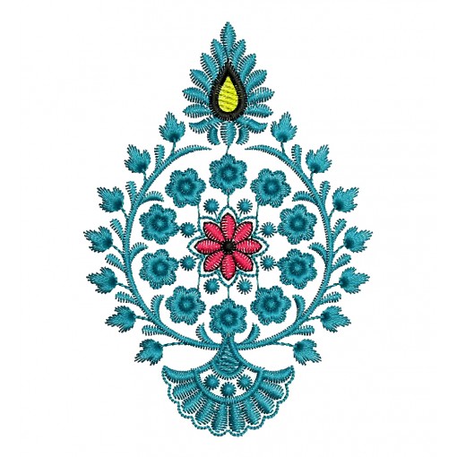C Pallu Butta Embroidery