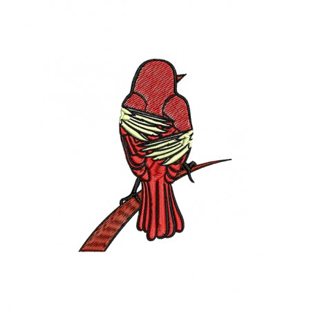 Cardinal Embroidery Design