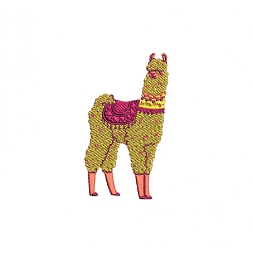 Cartoon Animal Llama Embroidery