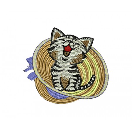 Cat In The Hat Embroidery Design