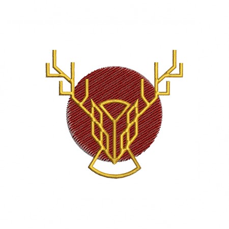 Celtic Dear Head Logo Embroidery