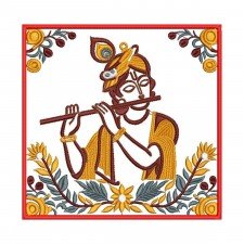 Charming Little Kanha Ji Embroidery Design (6 Colors, 22.7cm x 23.2cm) Charming Little Kanha Ji Embroidery Design (6 Colors, 22.7cm x 23.2cm)