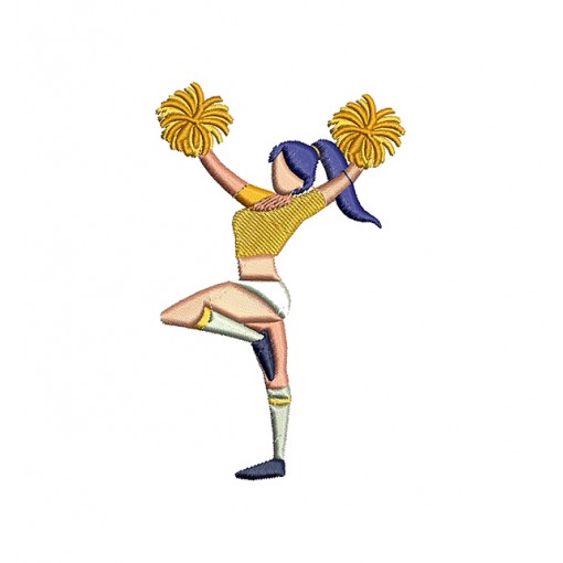Cheerleading Embroidery Design