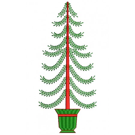 Christmas Tree Applique Embroidery Design 25495