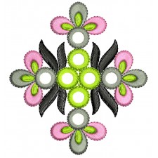 Colorful Applique Embroidery Design 25866
