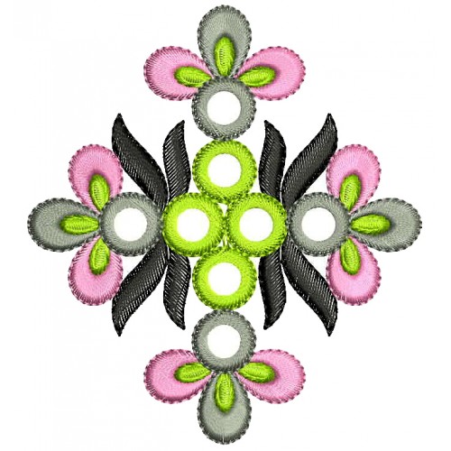 Colorful Applique Embroidery Design 25866