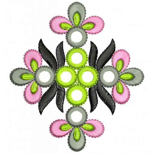 Colorful Applique Embroidery Design 25866