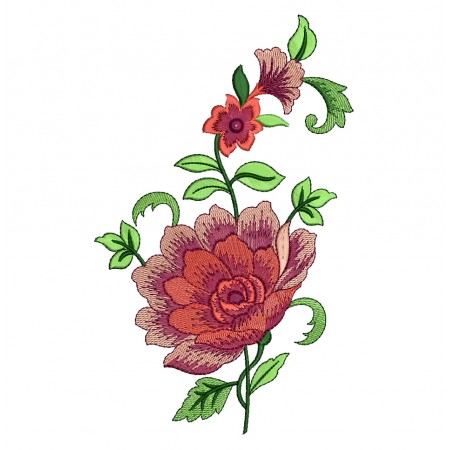 Colorful Flower Embroidery Design For Bed Sheets
