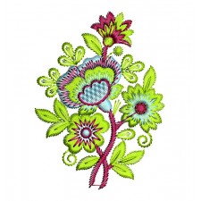 Colourful Flower Patch Embroidery