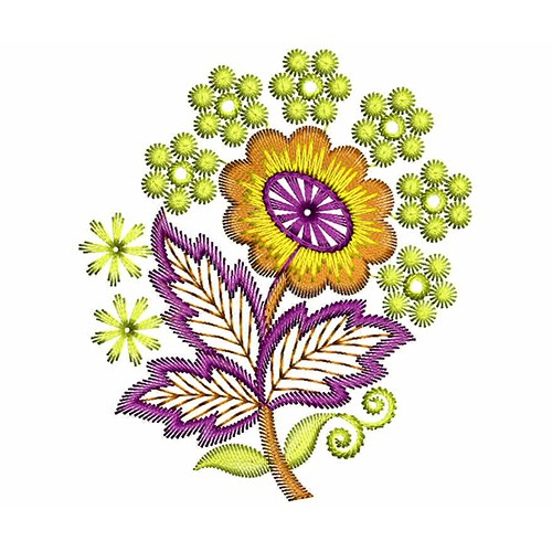 Colourfull Embroidery Motif Design