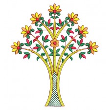 Colourfull Tree Patch Embroidery