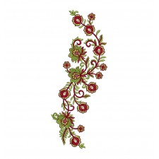 Corner Flower Embroidery Design