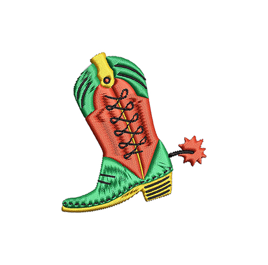 COWBOY BOOTS Embroidery Design