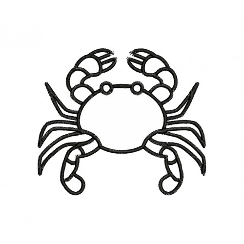 Crab Outline Embroidery Design