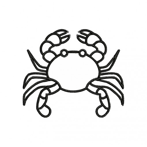 Crab Outline Embroidery Design