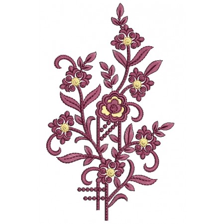 Crape Jasmine Style Flower Applique Design 25483