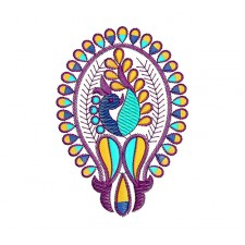 Creative Peacock Embroidery Design