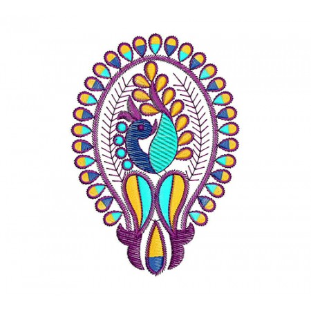 Creative Peacock Embroidery Design