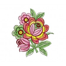Creative Rose Floral Embroidery Design For Hankie