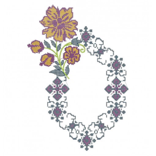 Cross Stitch Embroidery For Shirt Back
