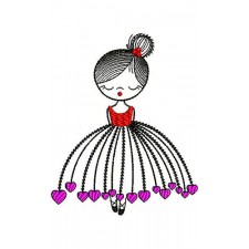 Cute Baby Girl Embroidery Design 24609