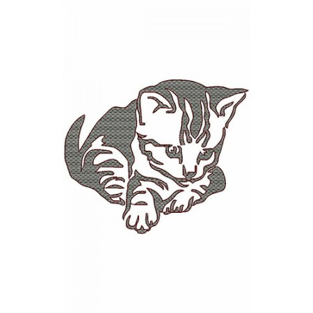 Cat Embroidery Design 24605